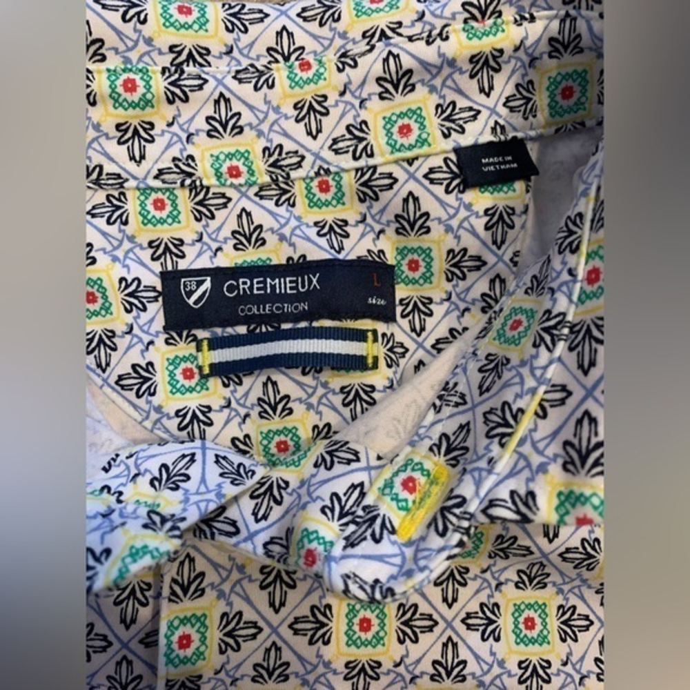 Daniel Cremieux Mens Shirt Island Collection Cotton Geometric Large